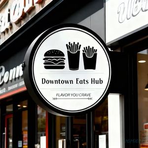 Caisson lumineux LED en acrylique suspendu avec logo mural pour extérieur Logo de boutique devanture Panneau d'affichage en acrylique pour salon de beauté - Product Image 6