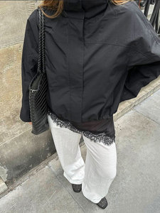 Gabardina de Moda para Mujer, Nueva Colección Otoño/Invierno, Holgada, con Cordón Ajustable, Cuello Alto, Cortavientos para Exteriores - Product Image 6