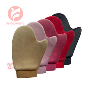 Marchio privato nuovo velluto elastico da polso auto Tan rosa pesca stile semplice guanto per il corpo Self Tan applicazione guanto abbronzante guanto per abbronzatura - Product Image 2