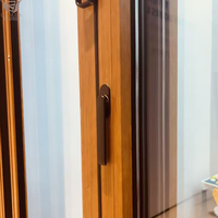 Porte pliante accordéon DEMEA insonorisée pour bureau à domicile, jardin, cadre en aluminium, double vitrage, sur mesure
