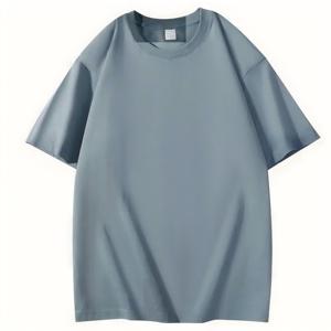 T-shirt pour homme 100% coton, col rond, manches courtes, coupe classique, couleur unie, décontracté, respirant, jersey tricoté, haut uni - Product Image 4