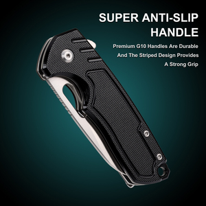 Tùy Chỉnh Gấp Pocket Dao 2.68 Trong D2 Lưỡi Thép <span class=keywords><strong>G10</strong></span> Xử Lý Với Túi Clip Cho Nam Giới Cắm Trại Survival Đi Bộ Đường Dài Edc Dao - Product Image 2