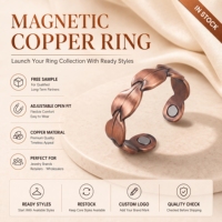 Joyería Magnética de Cobre Puro, Anillo de Terapia Magnética Ajustable, Fabricante de Joyería de Terapia Magnética Personalizada al por Mayor