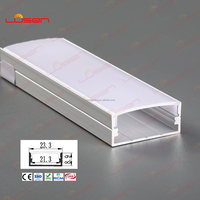 Profilé d'extrusion en alliage d'aluminium 6063-T5 carré LED 23*11mm pour bandes LED décoratives, service de découpe