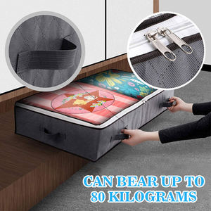 Bolsa de Almacenamiento Plegable para Mantas, Contenedores de Almacenamiento Debajo de la Cama con Ventana de PVC para Organización - Product Image 6