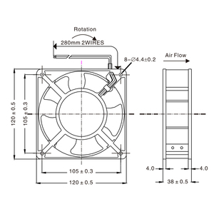 4 Inch DP200A Industrial Cooling <b>Fan</b> 12cm <b>AC</b> 2123XSL 220V 12038 Axial High Quality Industrial Axial <b>Fan</b> - Product Image 6