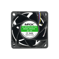 Ventilateur de refroidissement pour onduleur solaire haute vitesse, tailles personnalisées, 6cm 60mm, 6038 60x60x38mm, DC12V 1.60A, 4 fils, PWM, pour serveur et onduleur