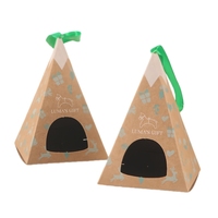 Bonbons de mariage, sushi, croustilles, boîtes cadeaux pyramidales recyclables avec poignée pour invités-Emballage en papier personnalisable