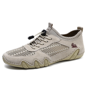 Chaussures <span class=keywords><strong>de</strong></span> sport décontractées pour hommes, chaussures pour hommes en maille <span class=keywords><strong>de</strong></span> cuir cousues <span class=keywords><strong>de</strong></span> grande taille - Product Image 1