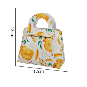 Cesta <span class=keywords><strong>de</strong></span> Pascua DIY colorido dibujos animados conejito huevos zanahoria decoración regalo bolsa fieltro tela caramelo <span class=keywords><strong>Chocolate</strong></span> cesta <span class=keywords><strong>de</strong></span> mano - Product Image 3
