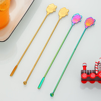 Bar à Cocktails Remuer Motif de Noël Boisson Shaker Cuillères à mélanger Mélange Cocktail Shaker Tige d'agitation