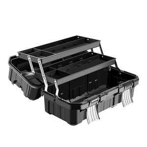 <b>Plastic</b> Toolbox 3 Layer Folding Waterproof With Flip Top For Electricians And Vehicles - Product Image 2