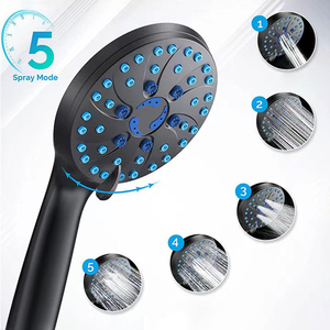 Multi-Functional 8 Mode Spray Settings High <b>Pressure</b> Powerful Handheld <b>Shower</b> <b>Head</b> ABS+Chrome Plate Silver/Black Colorful Medium - Product Image 3