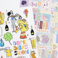 Autocollants en papier synthétique recyclable et écologique découpés sur mesure pour enfants, feuilles d'autocollants éducatifs pour la maternelle et les livres d'apprentissage préscolaire