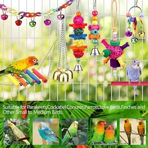 Wholesale Wooden Parrots Swing Bird Chew Toys Parrot Canary Swings Ladder Ball Four/Five/Seven/Ten Step Wooden For Birds