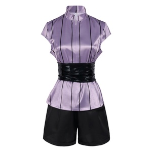 Costumes <span class=keywords><strong>de</strong></span> cosplay Hyuuga <span class=keywords><strong>Hinata</strong></span> <span class=keywords><strong>de</strong></span> dessin animé anime BEIGE, uniforme, chapeau, haut en maille noire, short en maille, t-shirt en maille, costumes d'anime - Product Image 3