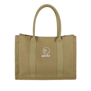 Bolsos de Mano de Lona de Algodón con Cierre Abierto para Mujer, a la Moda, con Patrón de Letras Bordadas, Bolsos de Viaje - Product Image 4