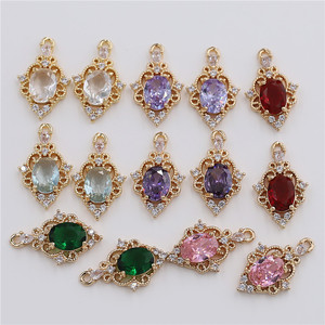 Accessoires de bijoux DIY en cuivre micro-incrusté de zircon électroplaqué pour foulards, vêtements et boucles d'oreilles – Modèle <span class=keywords><strong>GS108</strong></span> - Product Image 4