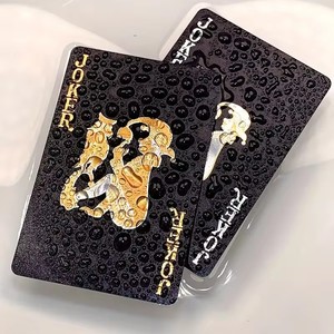 Color Black Gold <b>Playing</b> <b>Card</b> Game <b>Card</b> Group Waterproof Poker Suit Magic Dmagic Package Board Game Gift Collection - Product Image 2