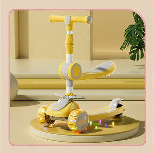 Scooter à 3 roues réglable pour enfants avec roues en PU lumineuses extra larges et 4 hauteurs pour enfants avec musique et lumière - Product Image 3