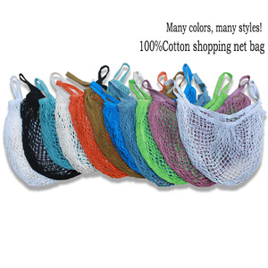 Moda di buona qualità zero rifiuti riutilizzabili Net Bag produrre sacchetti Eco Friendly <span class=keywords><strong>in</strong></span> maglia di cotone Shopping Bag - Product Image 5