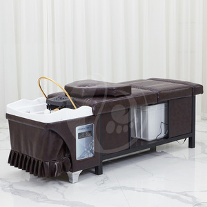 Meubles de salon les plus populaires Shampooing pour lavage des cheveux Lit à <span class=keywords><strong>shampoing</strong></span> avec thérapie de tête pour salon de coiffure - Product Image 1