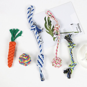 Ensemble de jouets en corde pour chien, jouets à mâcher en coton pour chiens, paquet de 4 pièces - Product Image 1