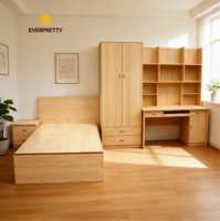 Ensemble de meubles de chambre à coucher en MDF entièrement meublé et personnalisé