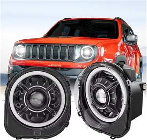 Faros Delanteros LED de Repuesto con Luces de Circulación Diurna Blancas, Homologados por DOT E24, Compatibles con Modelos J-eep <span class=keywords><strong>Renegade</strong></span> 2015-2021 - Product Image 1