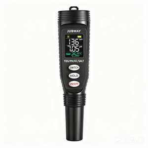 เครื่องทดสอบคุณภาพน้ำ 5-in-1 ความแม่นยำสูง PH TDS EC อุณหภูมิ ความเค็ม สำหรับปากกา / สำหรับน้ำดื่ม ตู้ปลา - Product Image 1