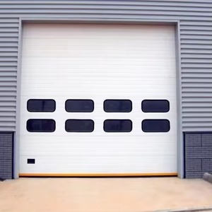 Porte Sezionali Scorrevoli Industriali, Porte da Garage Automatiche Pieghevoli a Soffitto, Porte in Acciaio Isolate con Sezioni Pieghevoli - Product Image 2