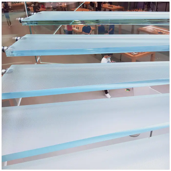 anti slip glass floor high safety tempered laminated anti slip pattern structural glass for walkway floor price