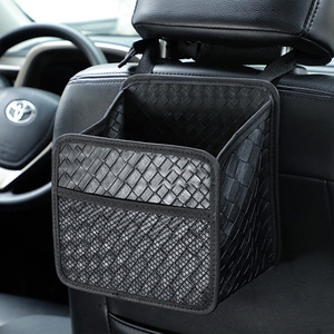 Auto-Aufbewahrung tasche mit großer Kapazität Advanced Foldable Square Bucket Interior Decoration Supplies aus Leder material - Product Image 5