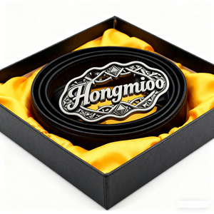 Diseñador de fábrica Logotipo de marca personalizado Forma de letra Hebilla de cinturón de metal Cinturón personalizado de cuero genuino para hombres de lujo para hombres - Product Image 2