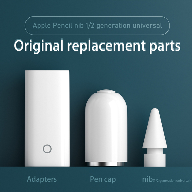 Replacement Pencil Tip for Apple Pencil 1st & 2nd Generation, Nib Cover, Adapter, iPad Pro Stylus Accessories