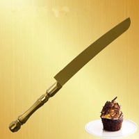 Couteau à pain dentelé doré et spatule à gâteau, ensemble de 2 pièces en acier inoxydable, coupe-pâtisserie avec manche en cristal, spatule à pizza, outils à gâteau
