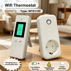 Termostato Intelligente a Risparmio Energetico con Presa Bianca Automatica di Alta Qualità per Dispositivi di Riscaldamento e Raffreddamento - Product Image 6