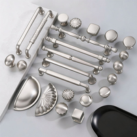 Tiradores y Perillas Modernos de Aleación de Zinc Pulido Cromado Brillante Plateado para Muebles, Armarios, Cajones y Puertas, Ideales para Dormitorios, Baños y Hoteles