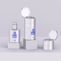 Flacon pompe cosmétique électroplaqué de 40 ml pour fond de teint liquide, emballage en verre avec miroir