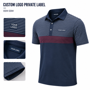 Polo de Golf Deportivo Premium Personalizado, Camisa a Rayas de Lujo para Hombre, Marca Personalizada, Hecho a Medida por el Fabricante - Product Image 3