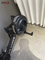 Máquina de remo con resistencia al aire, remo estático para entrenamiento cardiovascular, ejercicio de cuerpo completo, equipo de fitness para gimnasio en casa, de acero.