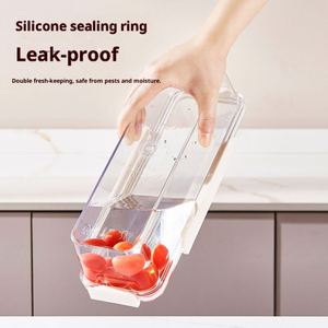 <b>Large</b> Capacity Modern Noodles Coarse Cereals Storage <b>Box</b> Sealed Moisture-proof Food Grade PP Plastic Sustainable Refrigerator- - Product Image 3