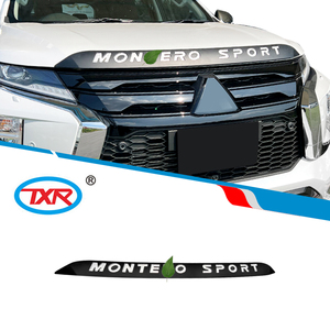Cappuccio Anteriore Ornamento Nero con Sliver <span class=keywords><strong>Word</strong></span> Guarnizione Deflettore TXR Guard per Mitsubishi Montero Sport 2019- - Product Image 4
