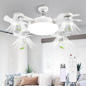 Ventilador de <span class=keywords><strong>Techo</strong></span> con Luz LED TSINYE, con Control Remoto, Regulable, Temporizador, Bombilla LED |   Ventiladores de <span class=keywords><strong>Techo</strong></span> Silenciosos con Enchufe para <span class=keywords><strong>Dormitorio</strong></span> - Product Image 1