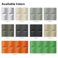 Panel Dinding Modern PU 3D Arc Groove Yuri Brick 600x1200 Tahan Air Tahan Api Pelapis Dinding Dalam/Luar Ruangan Komersial Rumah