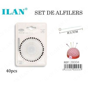 Ilan Pin Wheel con teste a perla, 40 pezzi per cucito e artigianato - Product Image 1