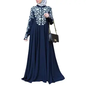 African Women's Dress Muslim Style Diamond Beads High-density Chiffon Loose Gown Bat Sleeve Abaya Dress