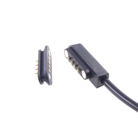 Conector magnético de alta calidad, Cable de acoplamiento disponible, macho a hembra, 4 pines, Pogo