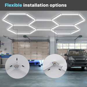 Lumières <span class=keywords><strong>LED</strong></span> hexagonales pour salon de coiffure, barbier, lavage auto, studio, <span class=keywords><strong>garage</strong></span> - Éclairage de plafond hexagonal pour atelier - Product Image 2