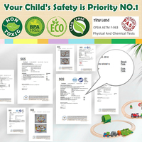 Tren de Juguete Personalizable para Niños, Vagón de Ferrocarril, Motor a Batería, Figura Educativa, Modelo de Tren de Juguete para Niños